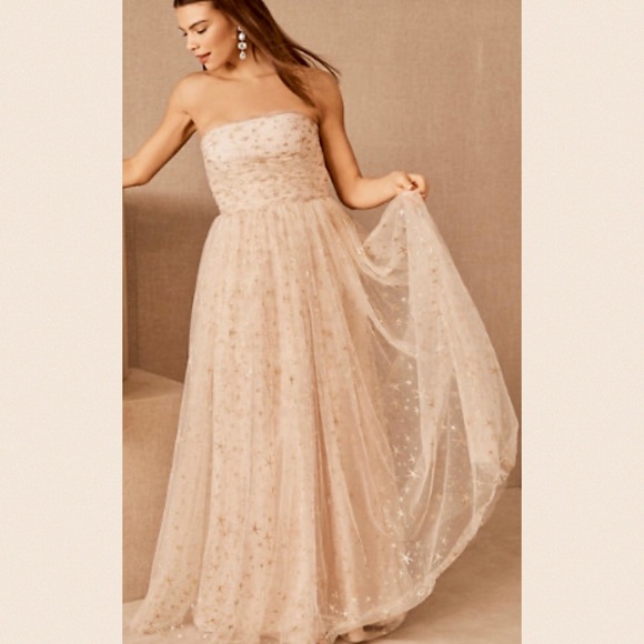 New Joanna August BHLDN Brenda 4 10 Strapless Gown - Picture 4 of 7